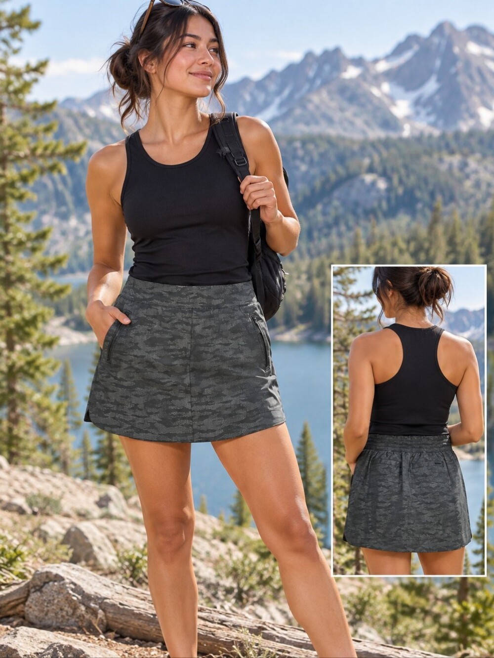 Orvis Athletic Skort Women’s Small Green Camo